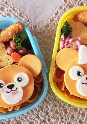 キャラ弁＊ダッフィーandシェリーメイ-レシピのメイン写真