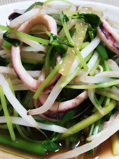 イカともやしと豆苗の蒸し煮-レシピのメイン写真