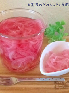 材料2つ!紫玉ねぎのらっきょう酢漬け-レシピのメイン写真