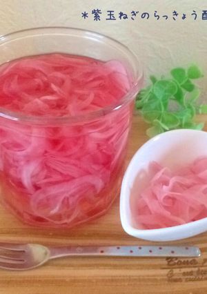 材料2つ！紫玉ねぎのらっきょう酢漬け-レシピのメイン写真