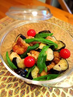 めんつゆで簡単★夏野菜と鶏肉の揚げ浸し-レシピのメイン写真