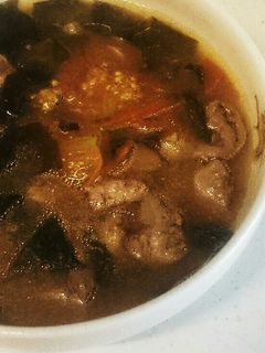 超簡単おいしい!トマトと鶏レバースープ♪-レシピのメイン写真