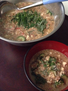 鯖の味噌煮缶と納豆で作る冷や汁-レシピのメイン写真