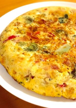 簡単♪うまい！夏野菜のオープンオムレツ♡-レシピのメイン写真