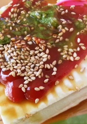 バジルペースト 豆腐でおつまみに-レシピのメイン写真