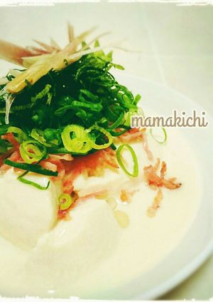 豆乳で♪まろやか冷奴のスープサラダ風☆-レシピのメイン写真