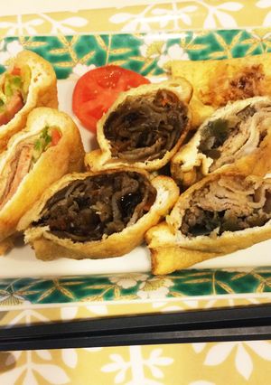 薄揚げに 常備菜を 詰めて焼くだけ！-レシピのメイン写真