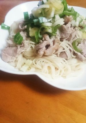 ネギタワーそうめん-レシピのメイン写真