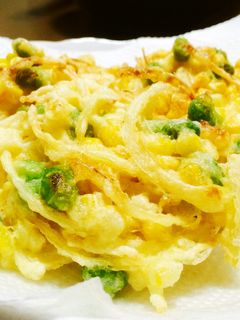 夏にお薦め!とうもろこしと枝豆のかき揚げ-レシピのメイン写真