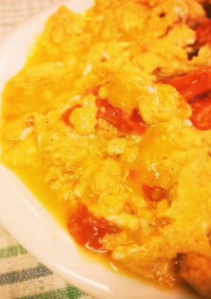 フワフワトマトチーズエッグ♪-レシピのメイン写真