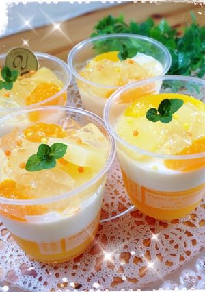 ♥オレンジ&ヨーグルト*キラキラゼリー♥-レシピのメイン写真