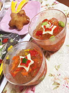 夏野菜のさっぱりプルンのコンソメゼリー-レシピのメイン写真