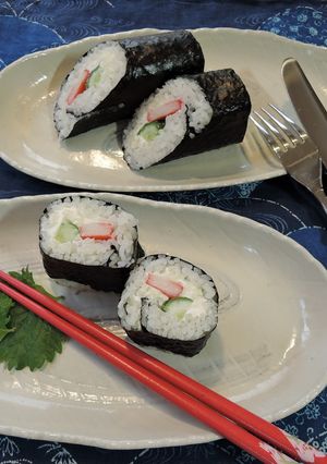 クリームチーズとカニカマ巻き寿司-レシピのメイン写真