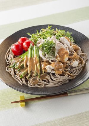 夏野菜たっぷり冷しゃぶそば-レシピのメイン写真