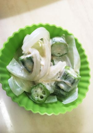オクラとたまねぎのマヨポン和え◎-レシピのメイン写真