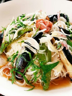 薬味たっぷり!夏野菜そうめん-レシピのメイン写真