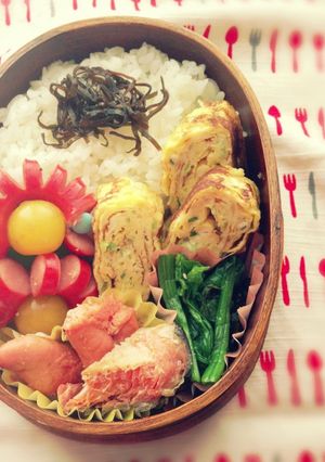 可愛いお花ソーセージ弁当♡-レシピのメイン写真