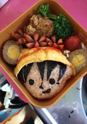 ルフィキャラ弁-レシピのメイン写真