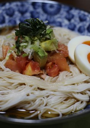 ひんやり☆ツナ・トマト・アボカド素麺♪-レシピのメイン写真