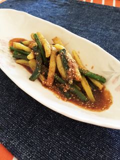 インゲンの胡麻和え〜焼肉のたれで-レシピのメイン写真