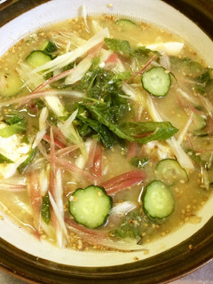 すり鉢で冷や汁-レシピのメイン写真