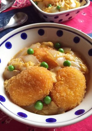 コーンクリームコロッケ丼-レシピのメイン写真