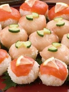 サーモンと生ハムの手まりずし-レシピのメイン写真