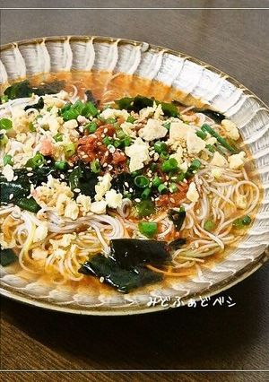 辛梅つゆのぶっかけ素麺-レシピのメイン写真