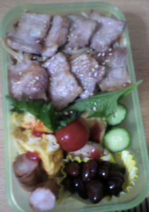 2015.7.14焼き肉弁当-レシピのメイン写真
