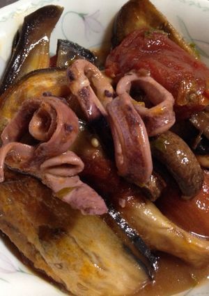 茄子と烏賊の冷製トマト煮込み-レシピのメイン写真