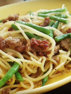 ひき肉といんげんのペペロンチーノ-レシピのメイン写真