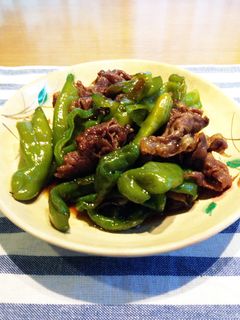 万願寺唐辛子と牛肉の甘辛煮-レシピのメイン写真