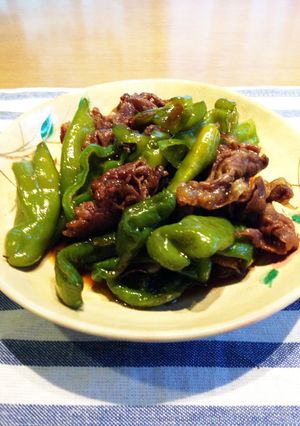 万願寺唐辛子と牛肉の甘辛煮-レシピのメイン写真