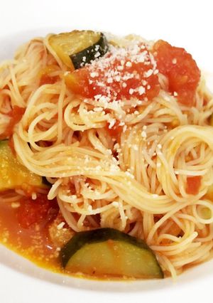 トマトとズッキーニの冷製パスタ-レシピのメイン写真