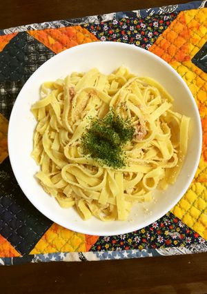 めっちゃ簡単　めんたいフェットチーネ-レシピのメイン写真