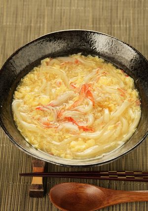 卵とカニカマのあんかけおだしうどん-レシピのメイン写真