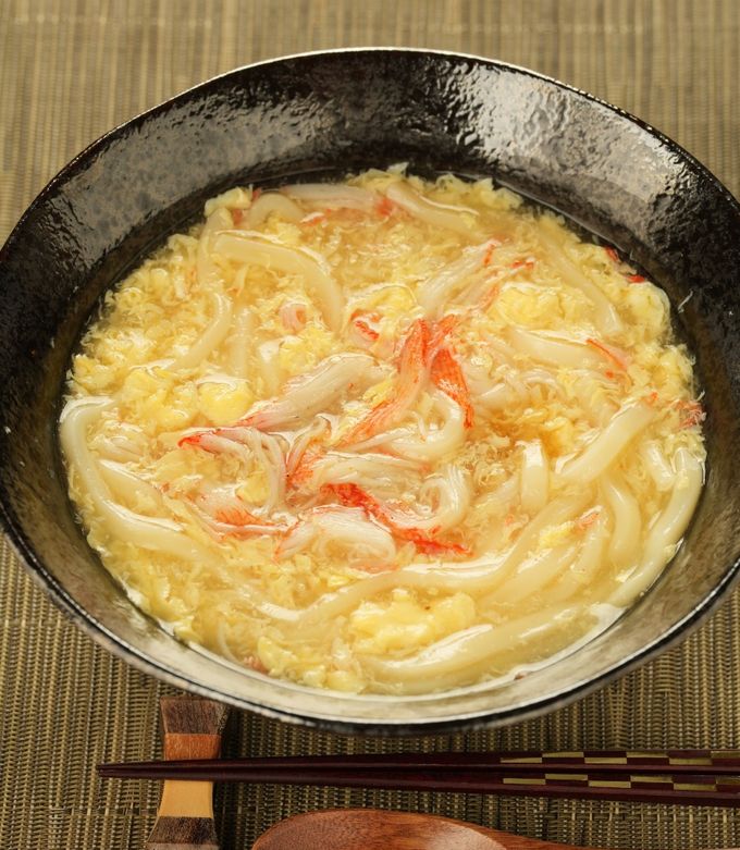 卵とカニカマのあんかけおだしうどん-レシピのメイン写真