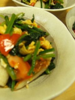 ほうれん草と竹輪の梅肉和え-レシピのメイン写真