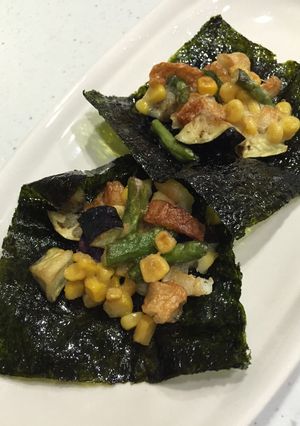 ☆夏野菜の海苔のせ揚げ☆-レシピのメイン写真
