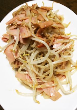 簡単美味い！もやし＆ハム粒マスタード炒め-レシピのメイン写真