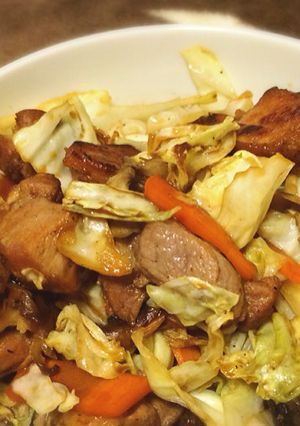 蜂蜜漬けイノシシ肉 de 野菜炒め-レシピのメイン写真