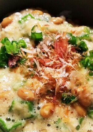 おくらと長芋のねばねばヘルシー丼♪-レシピのメイン写真