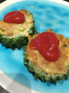 ゴーヤの肉詰☆ダブルチーズ焼き-レシピのメイン写真