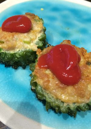 ゴーヤの肉詰☆ダブルチーズ焼き-レシピのメイン写真