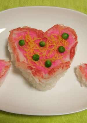 バレンタインハート寿司-レシピのメイン写真