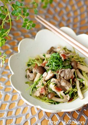 豚肉と豆苗の梅ポン炒め-レシピのメイン写真