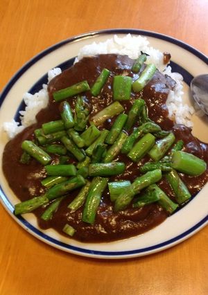 新鮮グリーンアスパラ・カレー-レシピのメイン写真