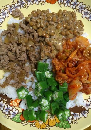 簡単4品でパワフル丼-レシピのメイン写真