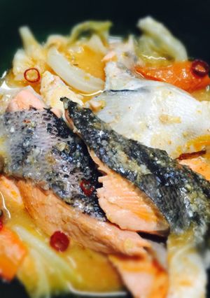ふっくら美味しい☆鮭の味噌キムチ煮-レシピのメイン写真