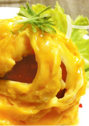 肉詰めトマトのたまごドレス-レシピのメイン写真